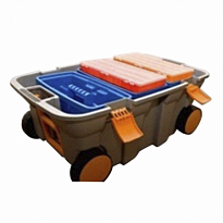 Ящик универсальный ER-10345 на колесах с 3 лотками и 3 боксами 820х510х400 мм ЭВРИКА /1